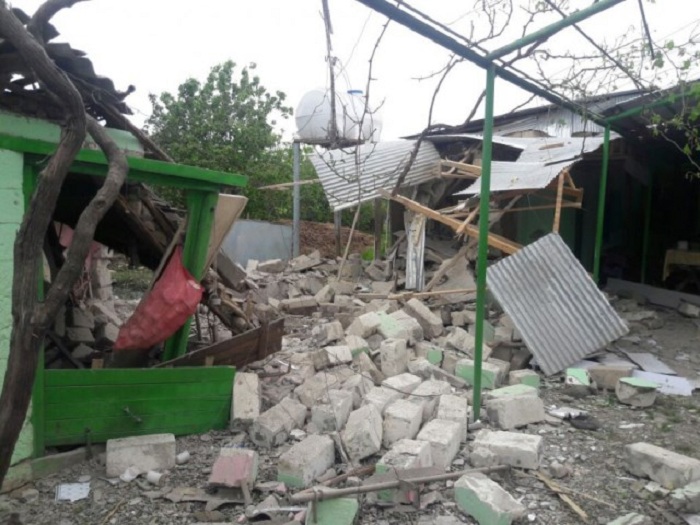 En Terter reparan las casas dañadas por los disparos armenios
